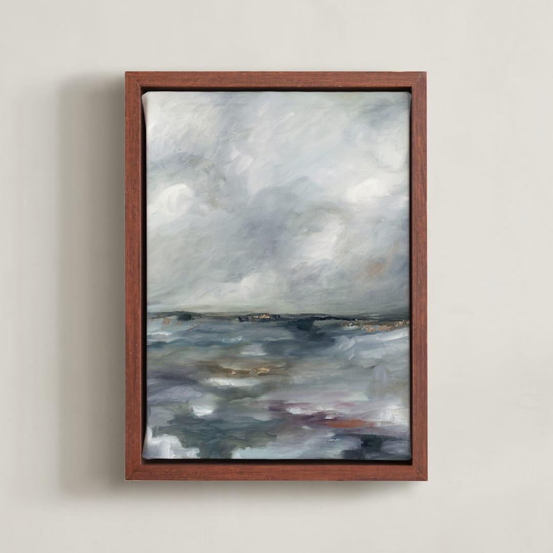 "Le éclat 2" - Art Print in Cloud Blue by Nicoletta Savod - Framed Canvas