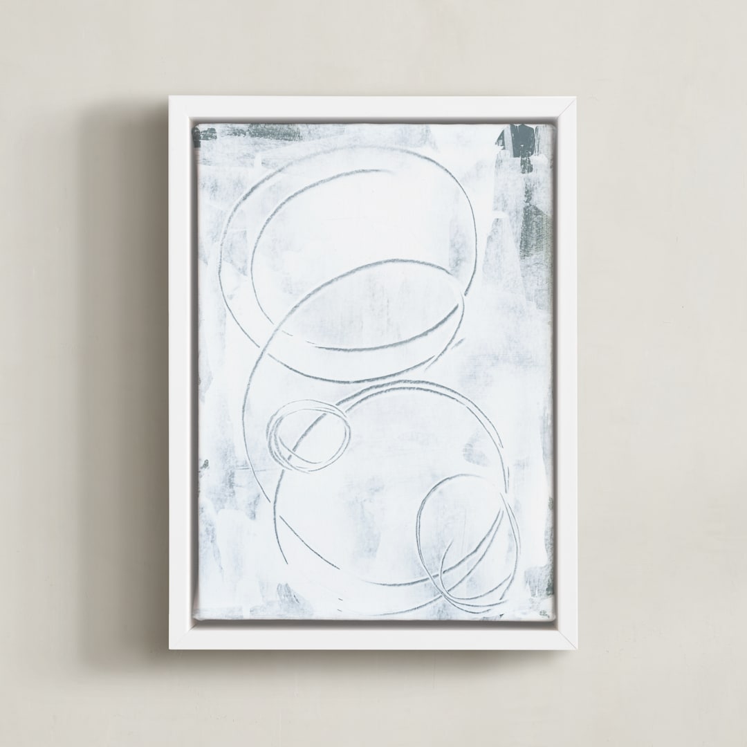 "Innuendo No. 3" - Art Print in Soft White by Julia Contacessi - Framed Canvas