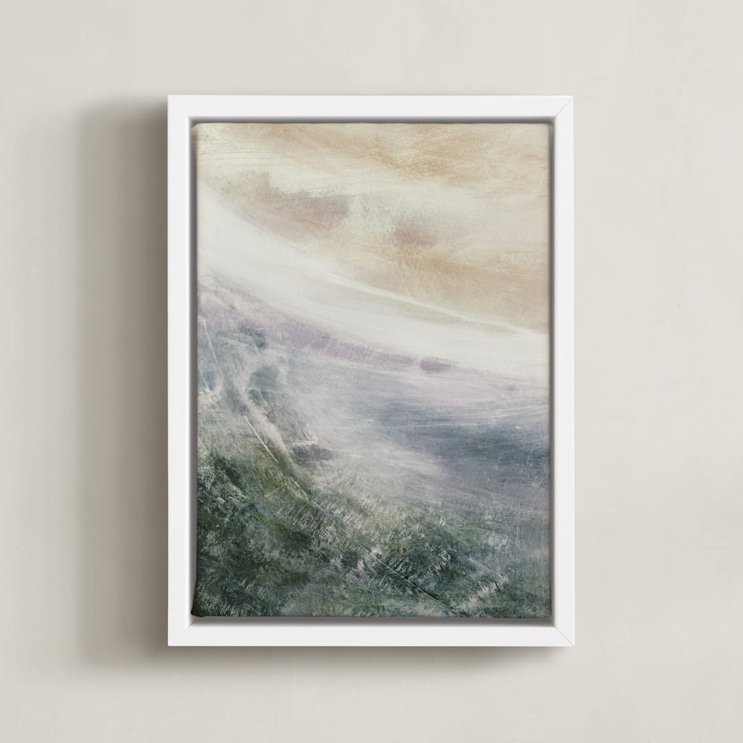 "Mix It Up I" - Art Print in Jeweled Lavender by Karen Kaul - Framed Canvas