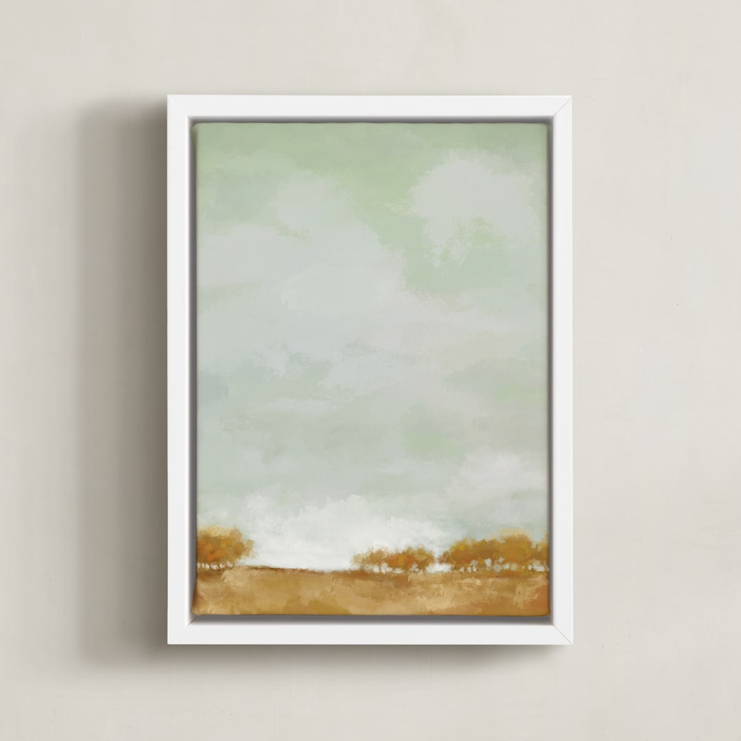 "Golden Hill" - Art Print in Golden Horizon by Afton Harding - Framed Canvas
