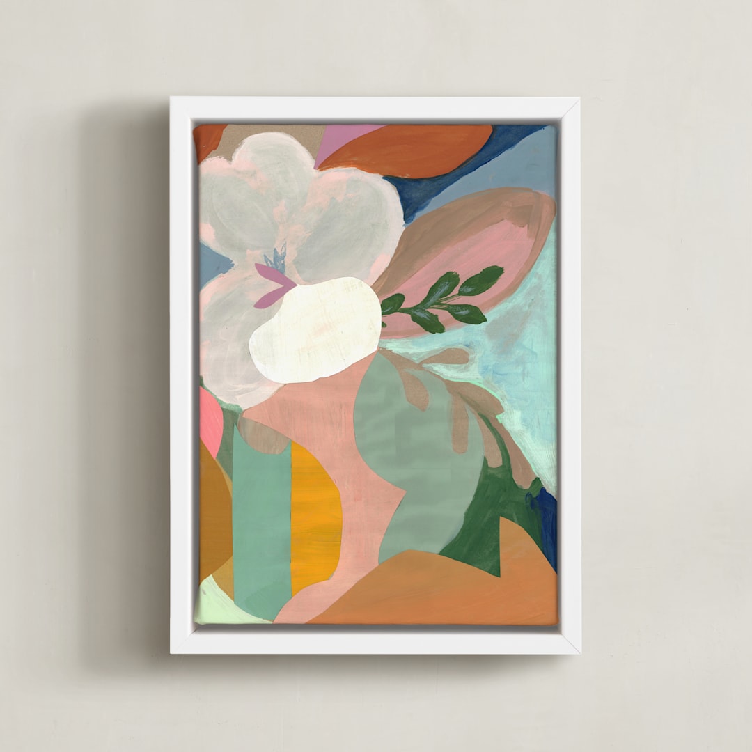 "Birthday Bouquet II" - Art Print in Passionate Peach by cyrille gulassa - Framed Canvas