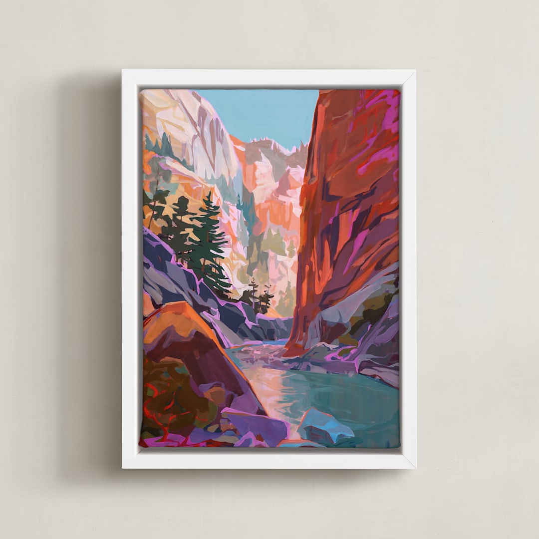 "Open Space 1" - Art Print in Desert Stone by Jess Franks - Framed Canvas