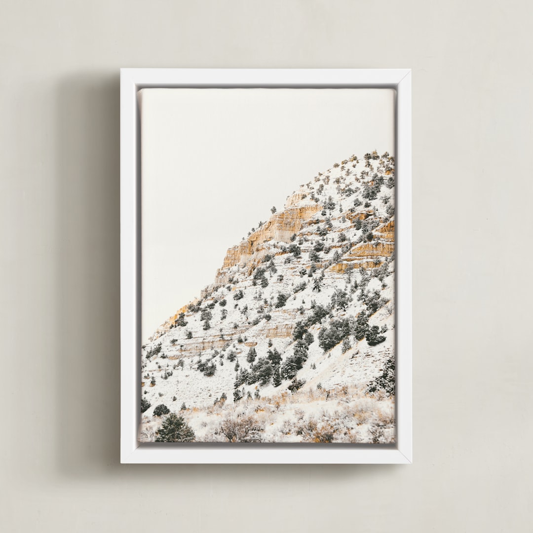 "Aurum 1" - Art Print in snow by Kamala Nahas - Framed Canvas
