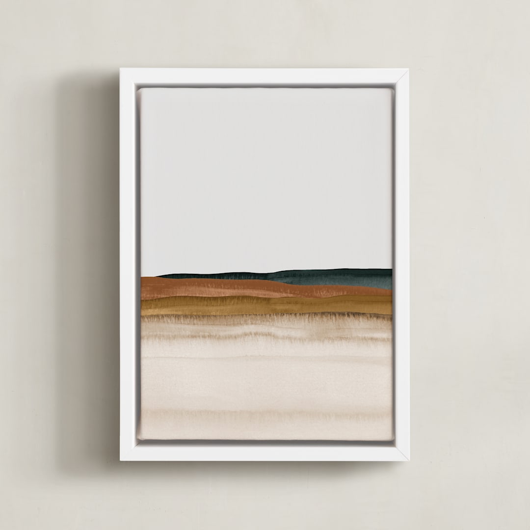 "Sunday View" - Art Print in Neutral by Little Valley Studio - Framed Canvas
