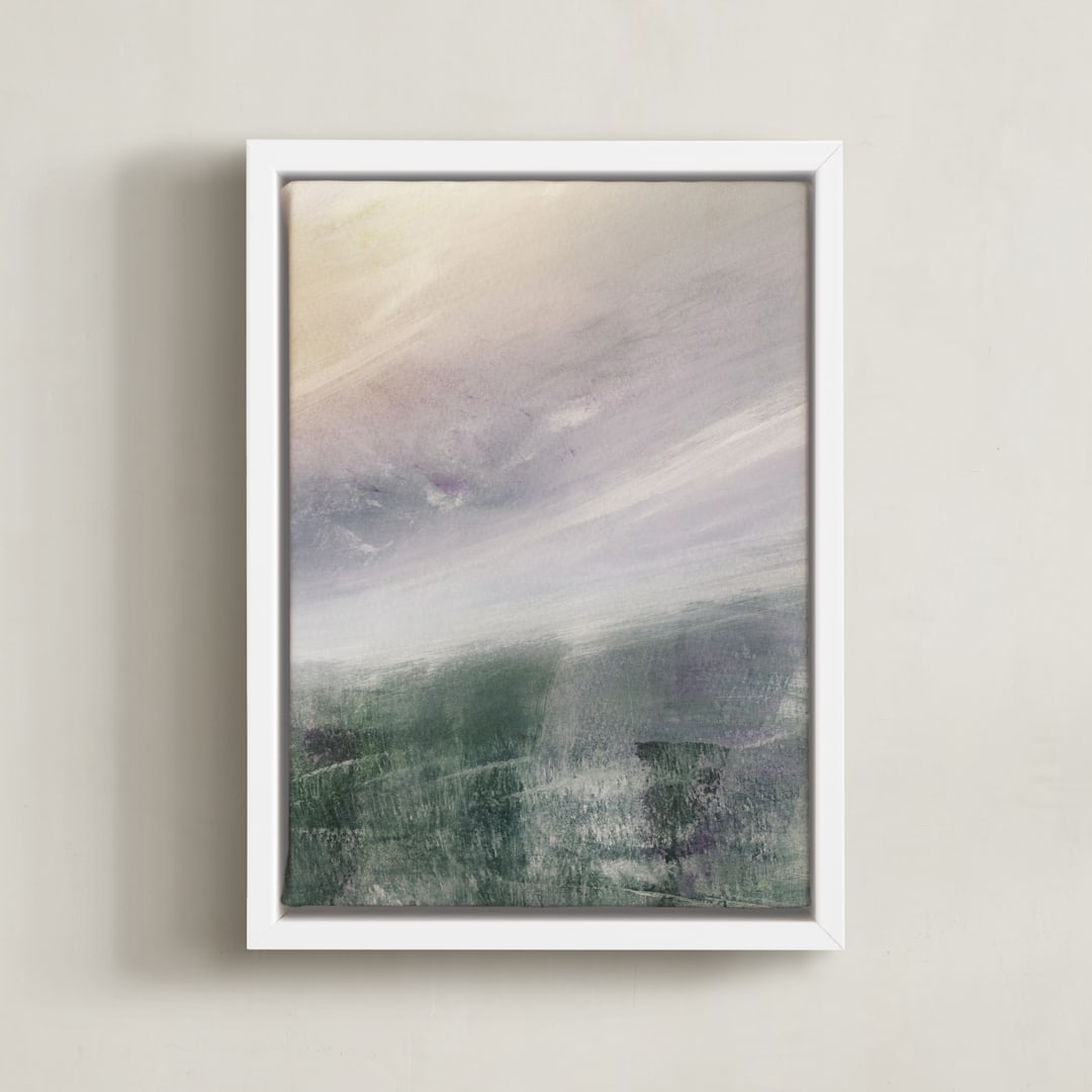 "Mix It Up II" - Art Print in Jeweled Lavender by Karen Kaul - Framed Canvas