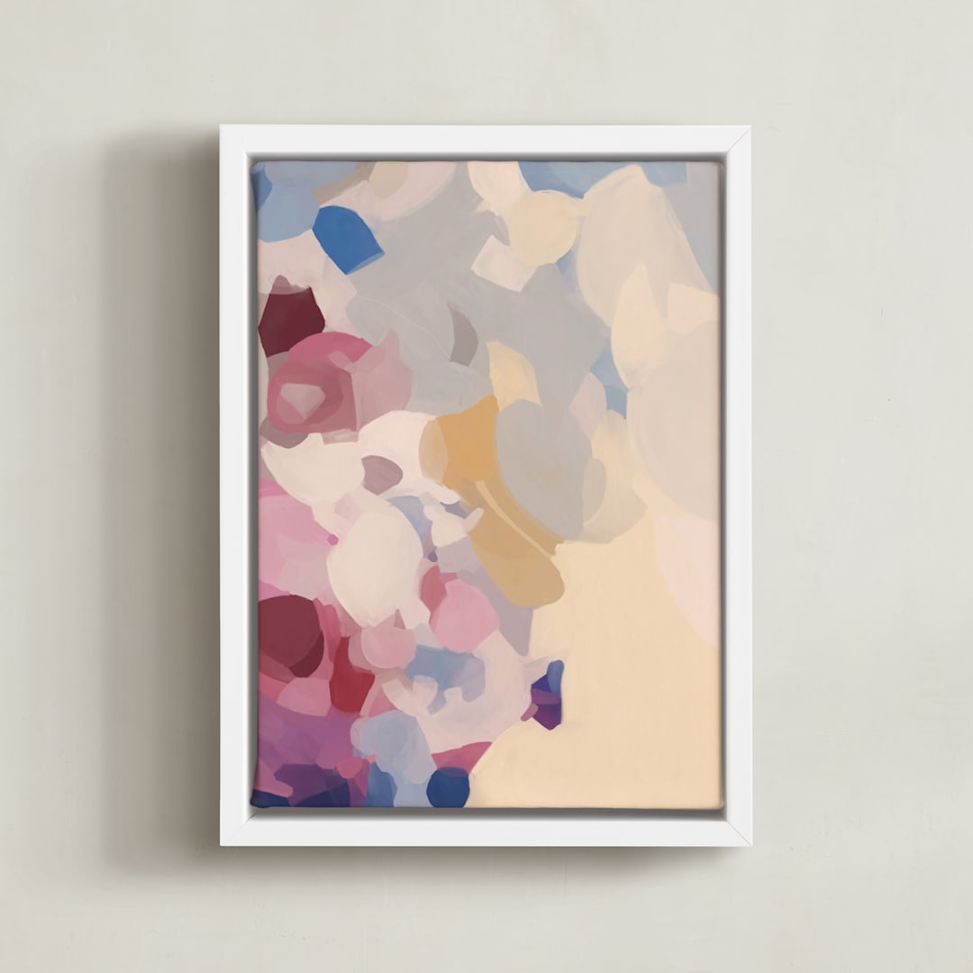 "Mora" - Art Print in Berry by Parima Studio - Framed Canvas