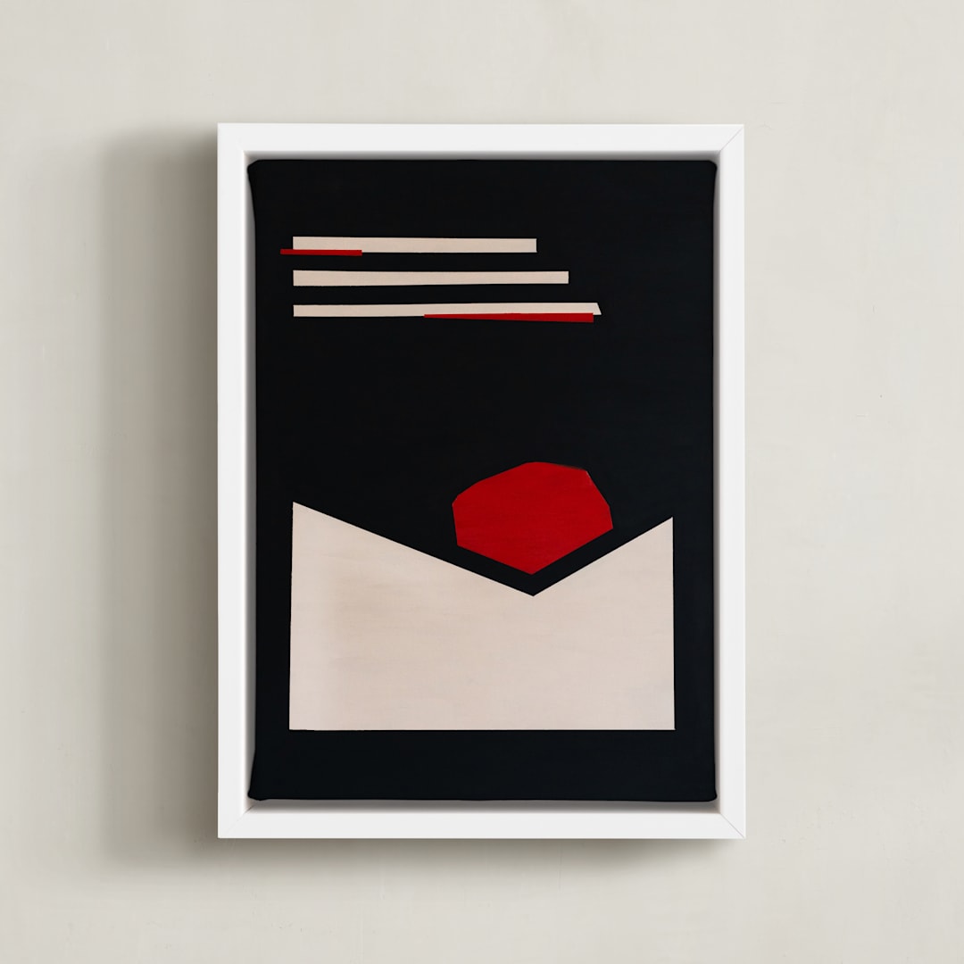 "Valleys Filled I" - Art Print in Noir by Kaitie Bryant - Framed Canvas