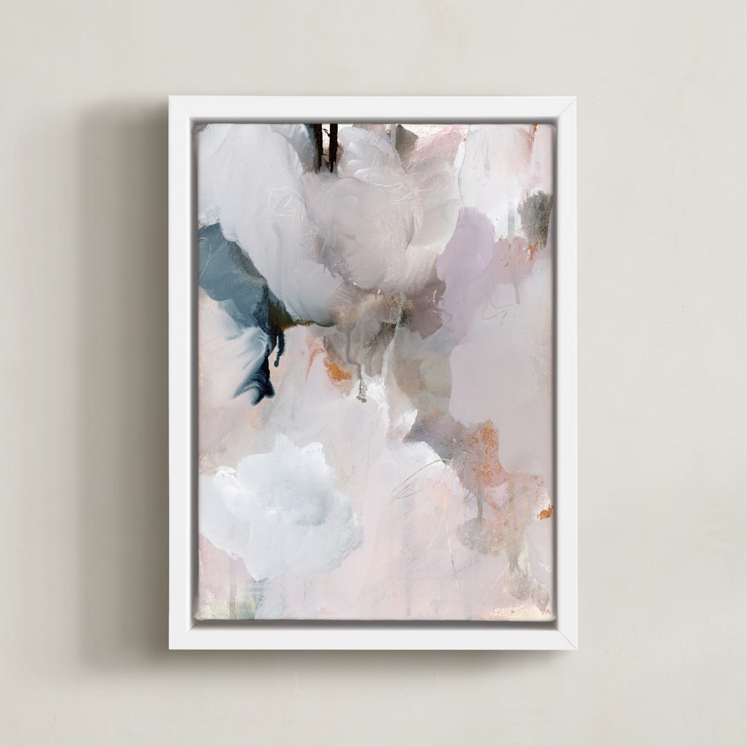 "be loved I" - Art Print in Lavender by Lindsay Megahed - Framed Canvas