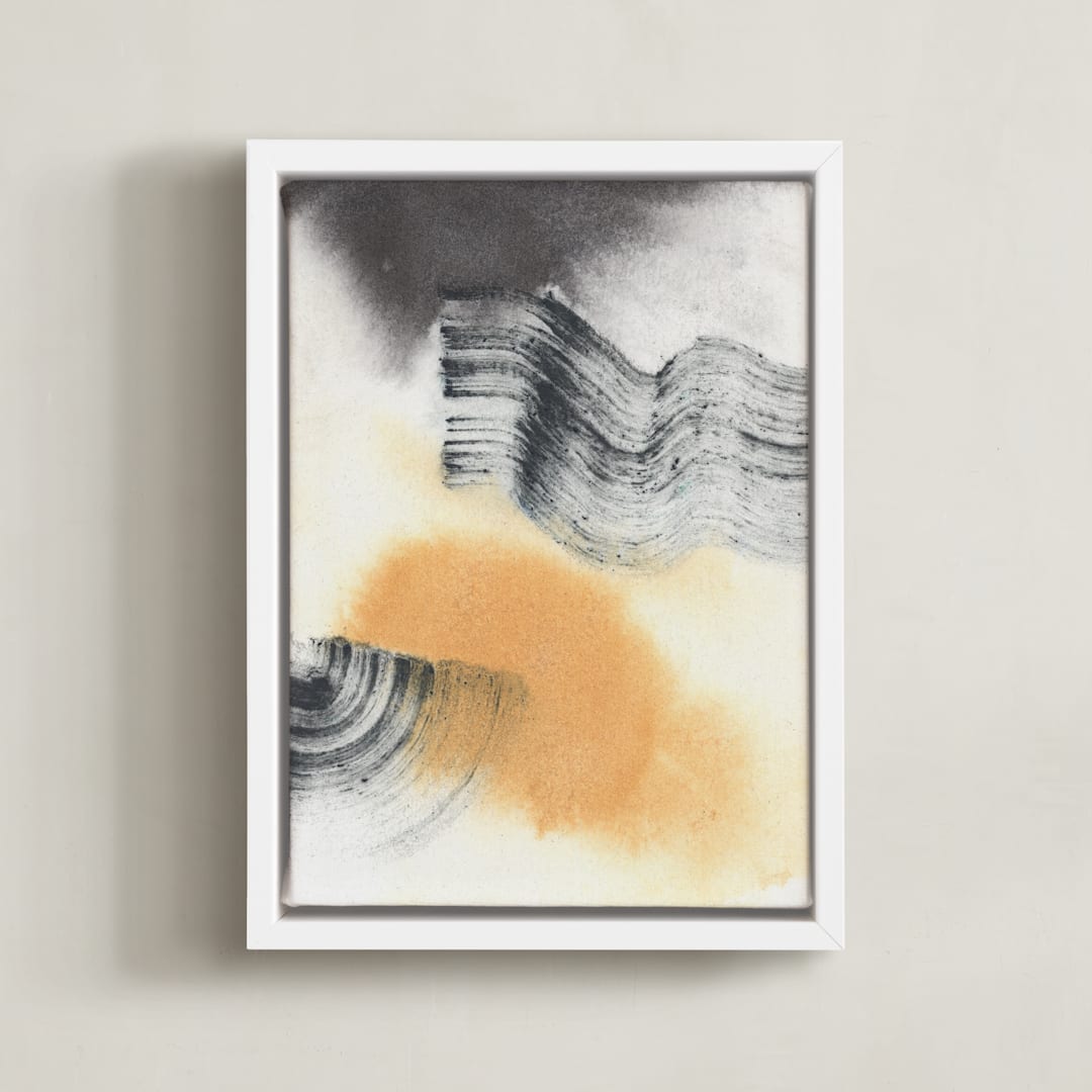 "Touch of Light" - Art Print in salamander by Sumak Studio - Framed Canvas