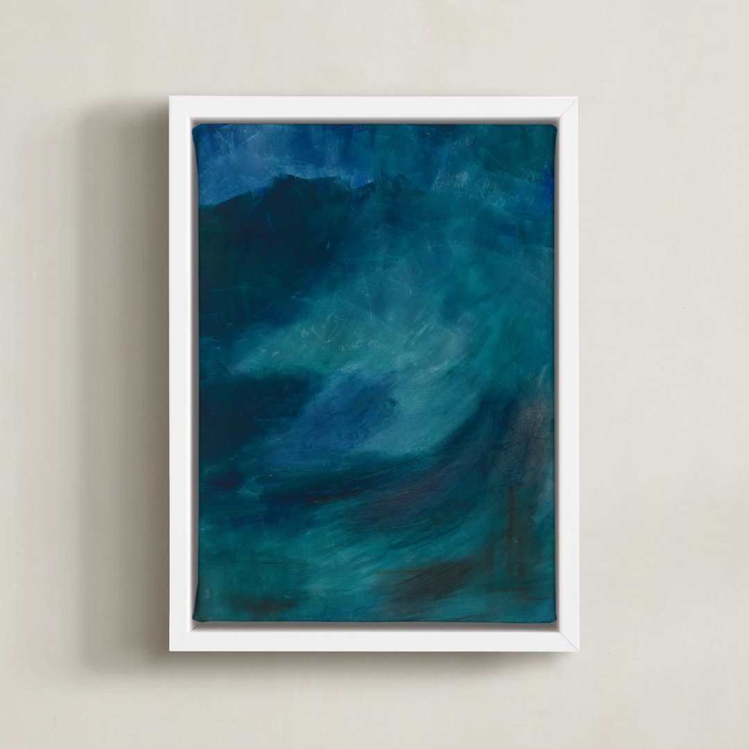 "Transitioning" - Art Print in Lake by Manuela BK - Framed Canvas