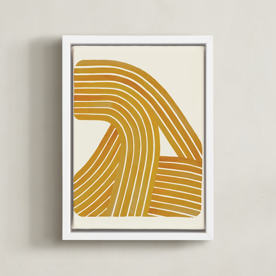 "Tangerine" - Art Print in Tangerine by Emily Kariniemi - Framed Canvas