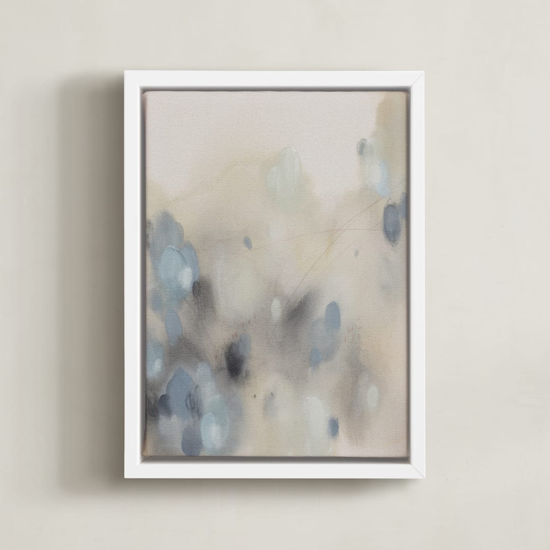 "Who We Are I" - Art Print in Sage and Sand by Christa Kimble - Framed Canvas