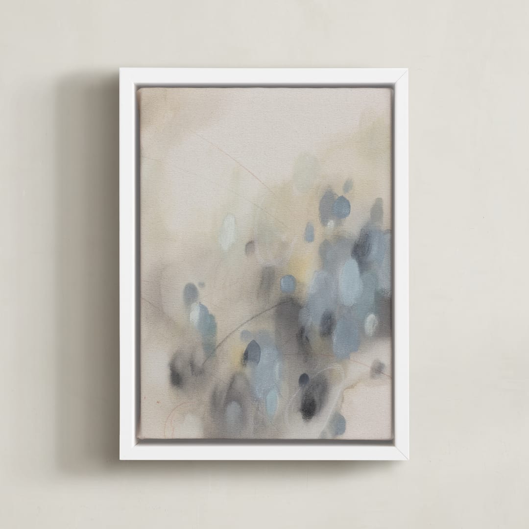 "Who We Are III" - Art Print in Sage and Sand by Christa Kimble - Framed Canvas