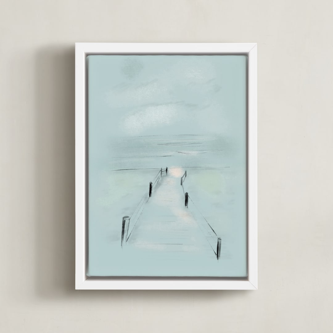 "Pathway forward" - Art Print in Fog by Inkblot Design - Framed Canvas