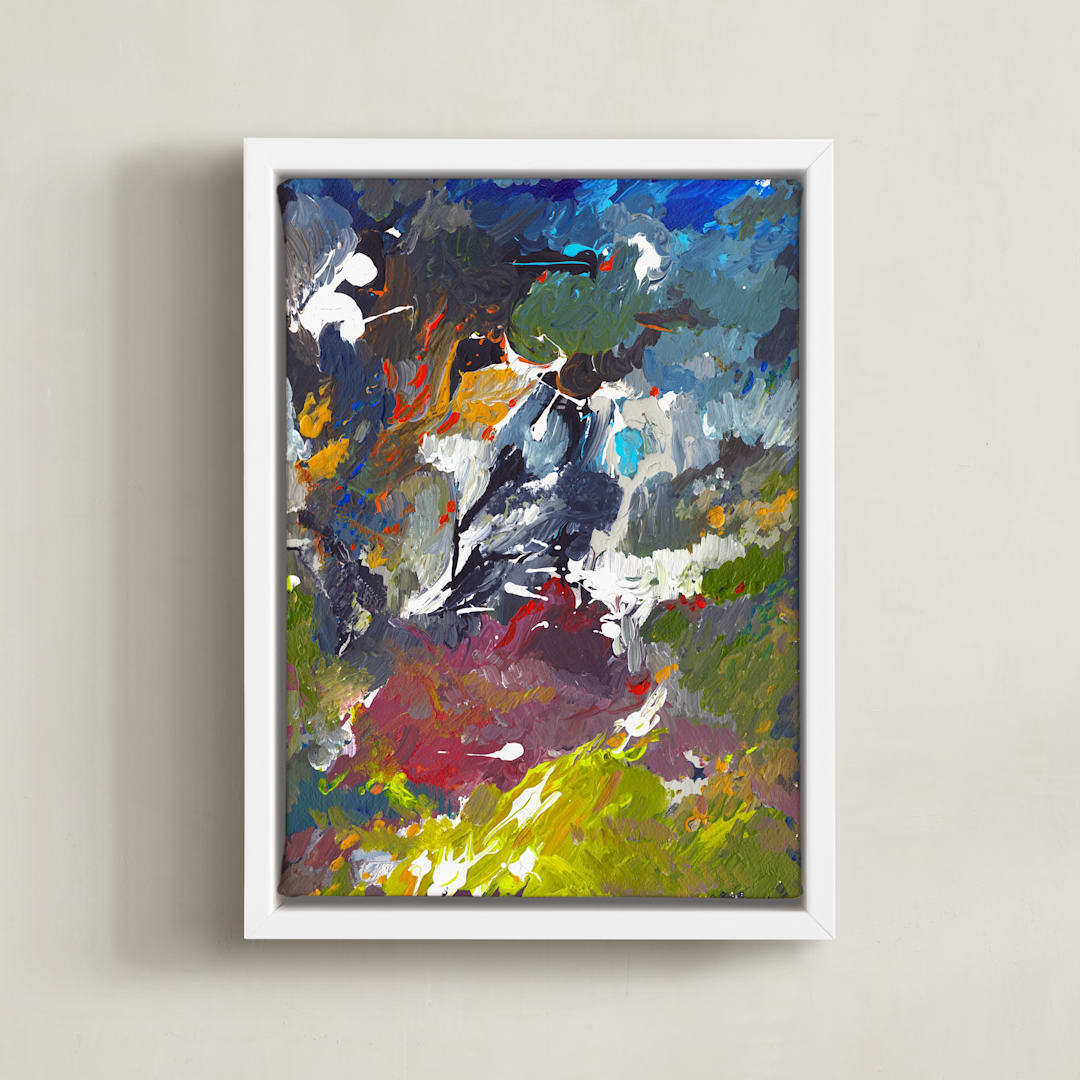 "stormy weather" - Art Print in Rain by Anna Joseph - Framed Canvas