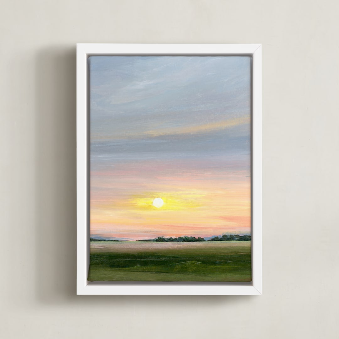 "Summer Glow II" - Art Print in Sunset by Nicole Walsh - Framed Canvas