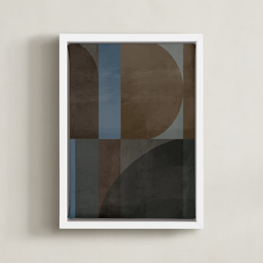 "mid-century mood I" - Art Print in earthy by Creo Study - Framed Canvas