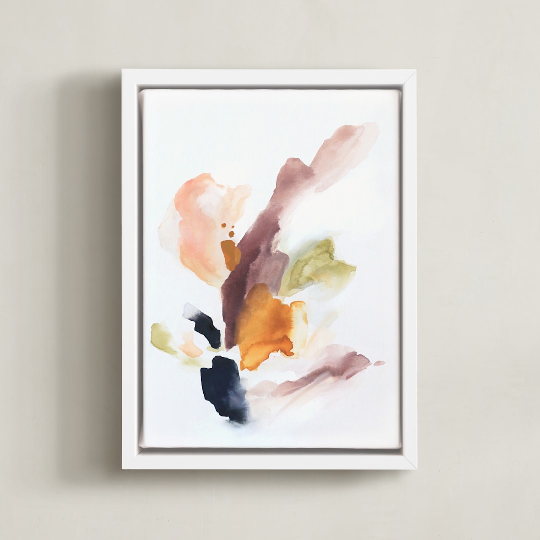 "Foraging" - Art Print in Rose Ash by Mya Bessette - Framed Canvas