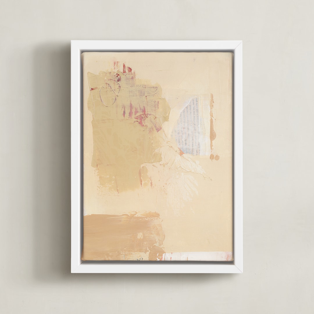 "character and quality" - Art Print in Parchment by Kamala Nahas - Framed Canvas