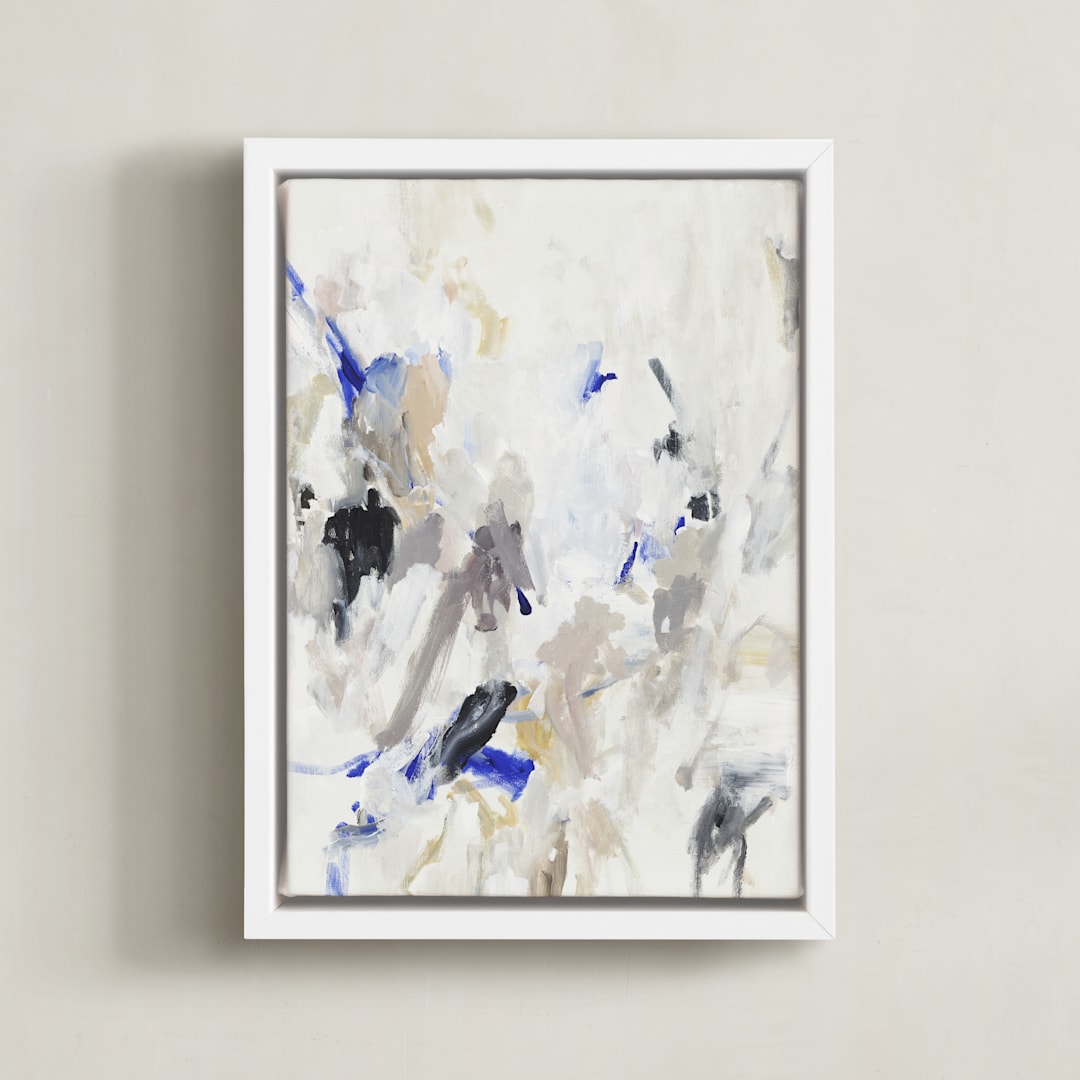 "In France II" - Art Print in creme by Svitlana Martynjuk - Framed Canvas