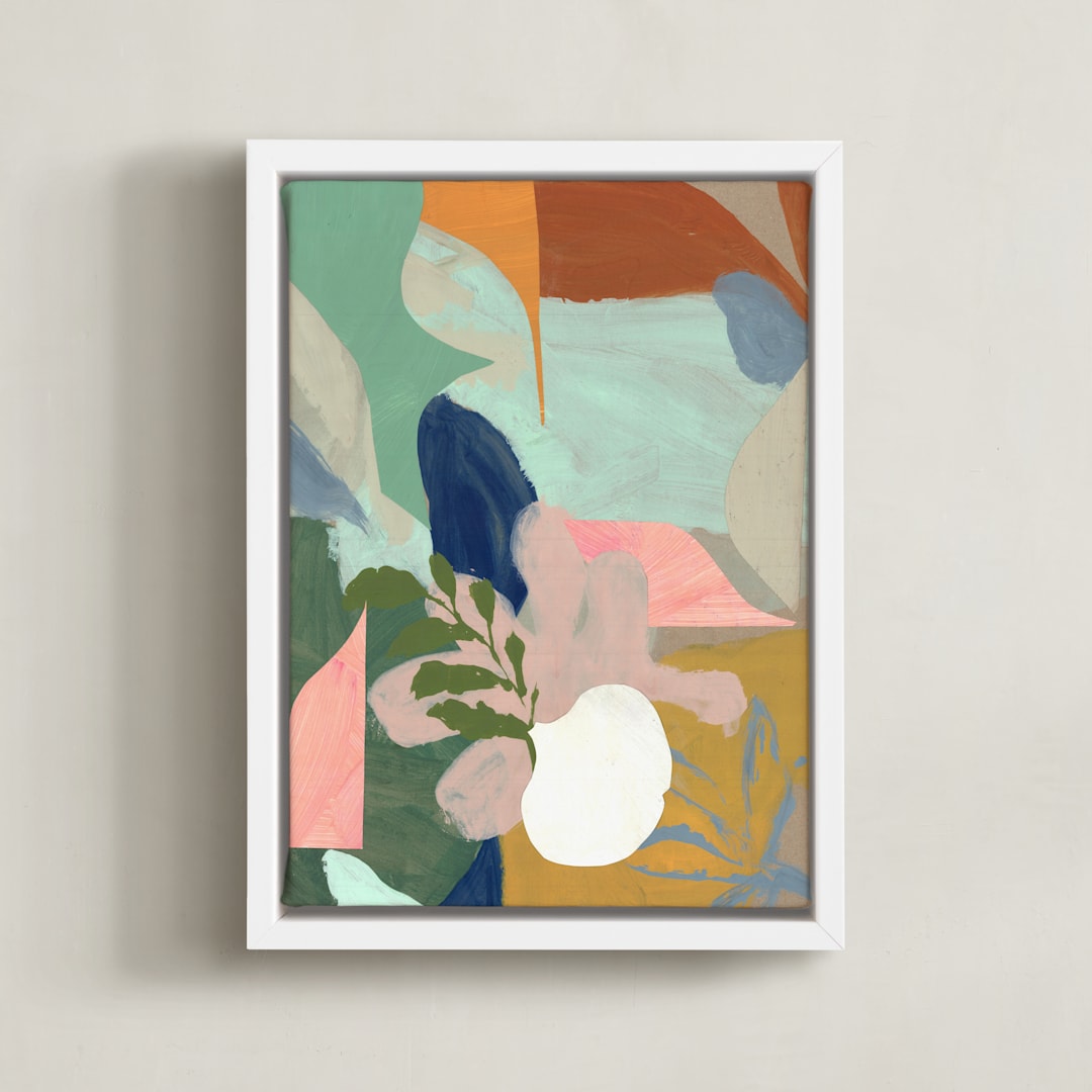 "Birthday Bouquet I" - Art Print in Peach Paradise by cyrille gulassa - Framed Canvas