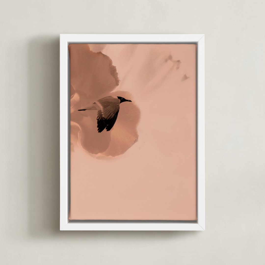 "Nature's bloom II" - Art Print in Blush by Marshe Hutchinson - Framed Canvas