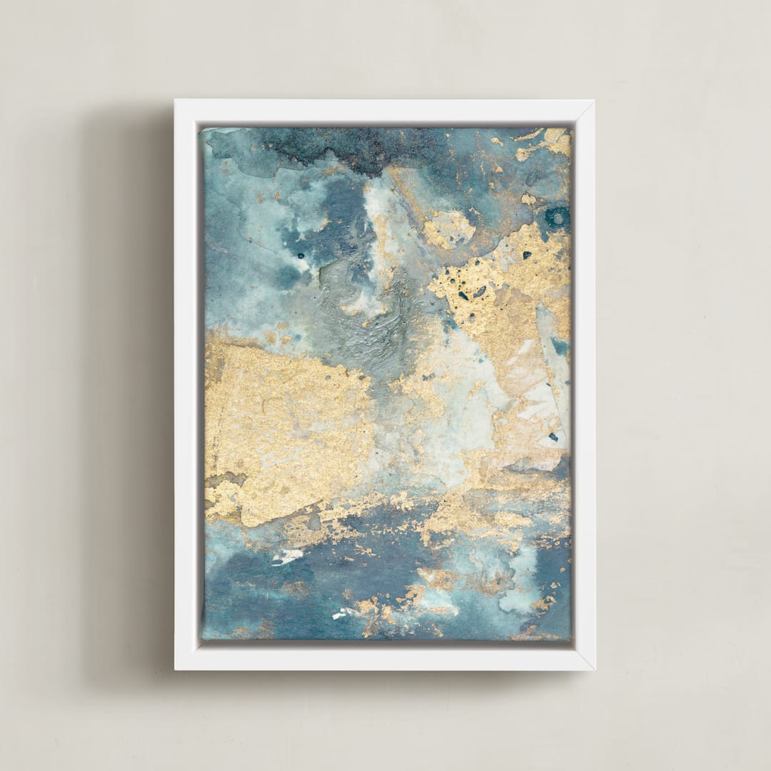 "Gem No. 1" - Art Print in Emerald by Julia Contacessi - Framed Canvas