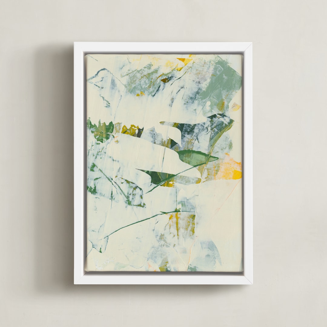 "Emerald Waltz" - Art Print in Vibrant Gold by Grayling - Framed Canvas