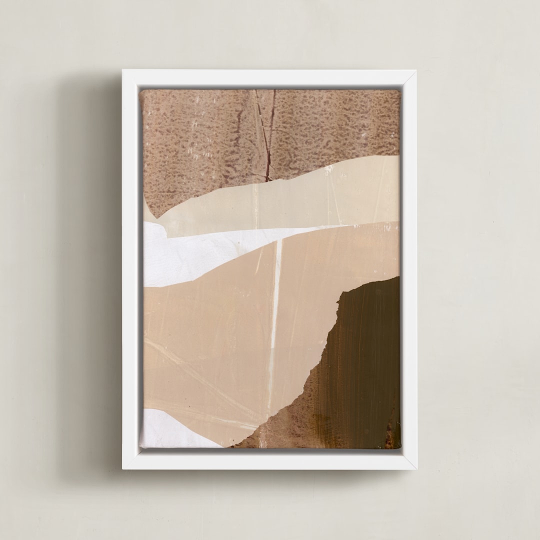 "Paper Plane III" - Art Print in Rose by Jennifer Daily - Framed Canvas