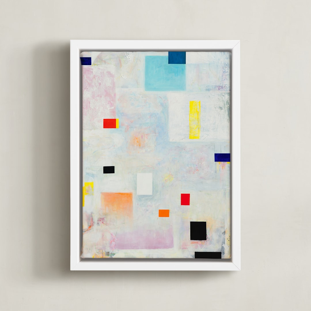 "Rhythm of Color" - Art Print in Multi-Colored by Elle Youm - Framed Canvas