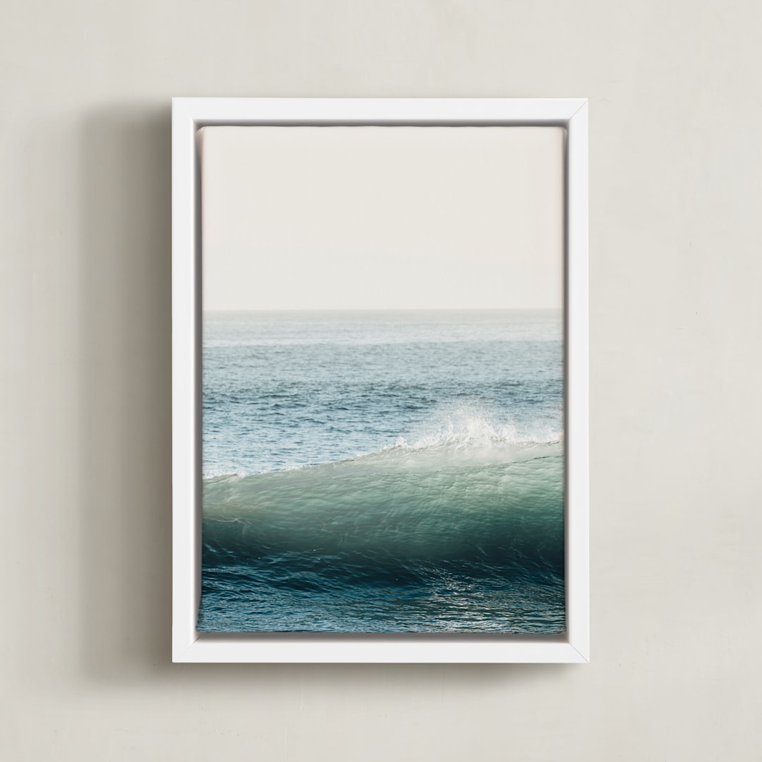 "sea glass I" - Art Print in Pacific Blue by Kamala Nahas - Framed Canvas