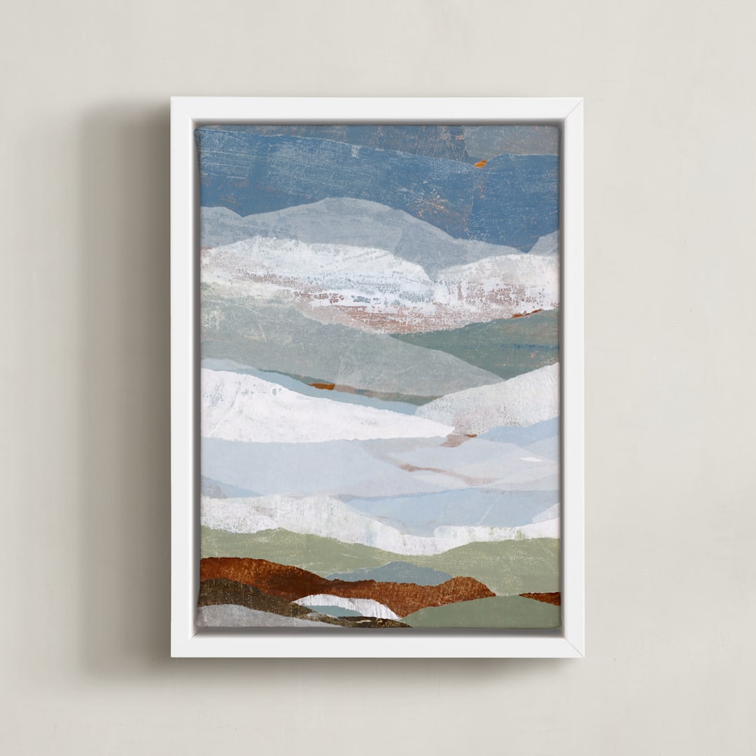 "Calling Me Home I" - Art Print in Moss by Roberta Hoiness Art - Framed Canvas