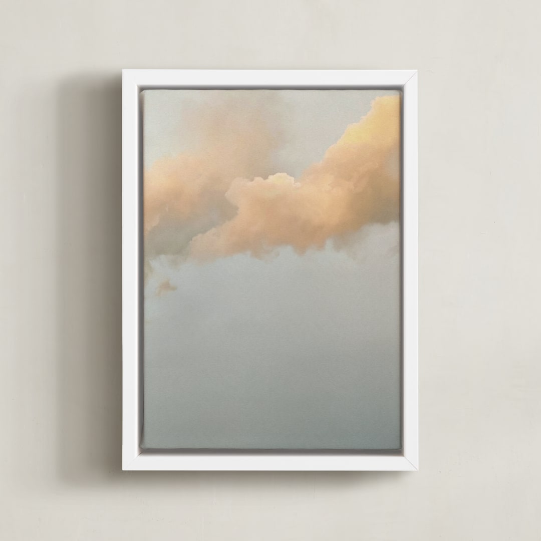 "Softness" - Art Print in Soft Pastel by Christa Kimble - Framed Canvas