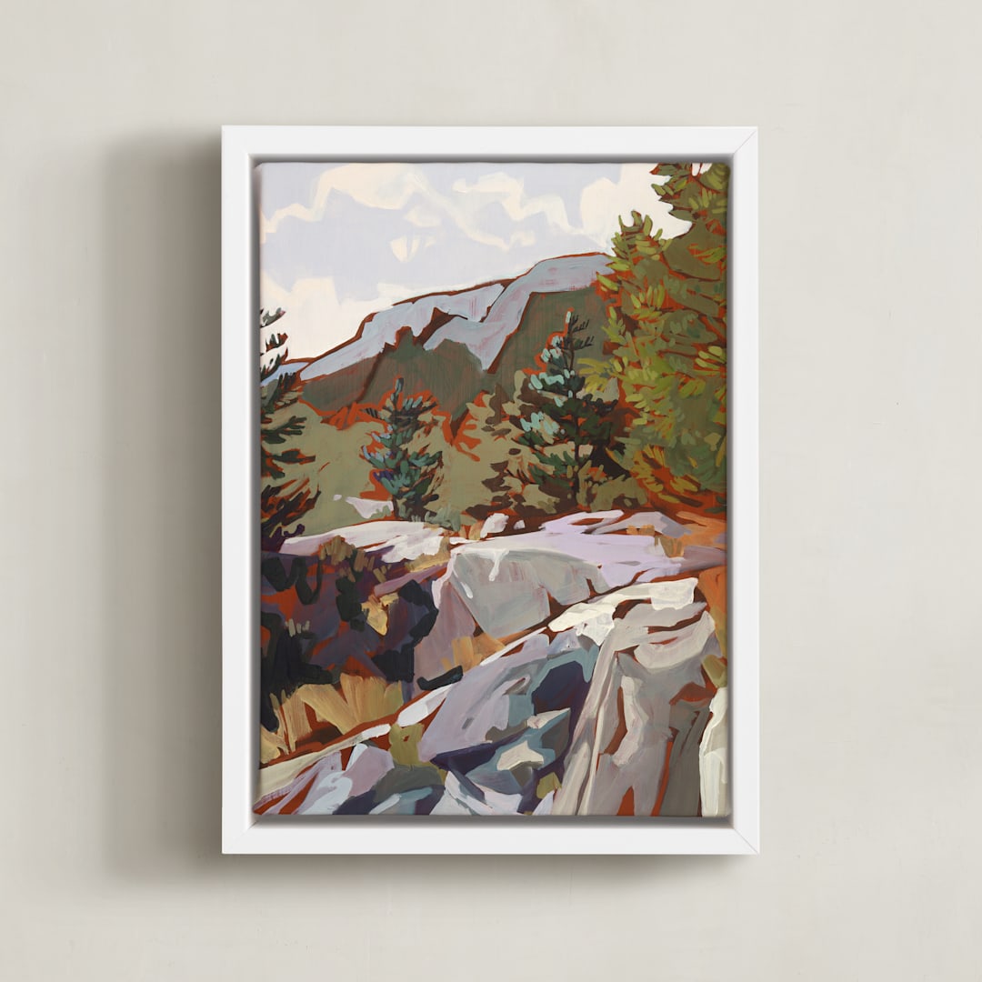 "Halfway There II" - Art Print in Stone by Jess Franks - Framed Canvas