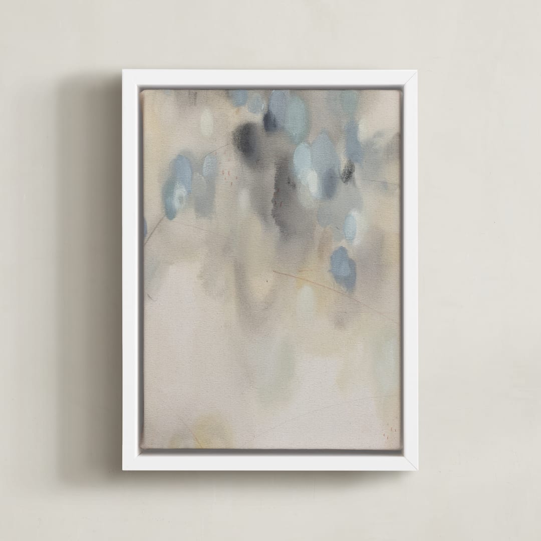 "Who We Are II" - Art Print in Sage and Sand by Christa Kimble - Framed Canvas