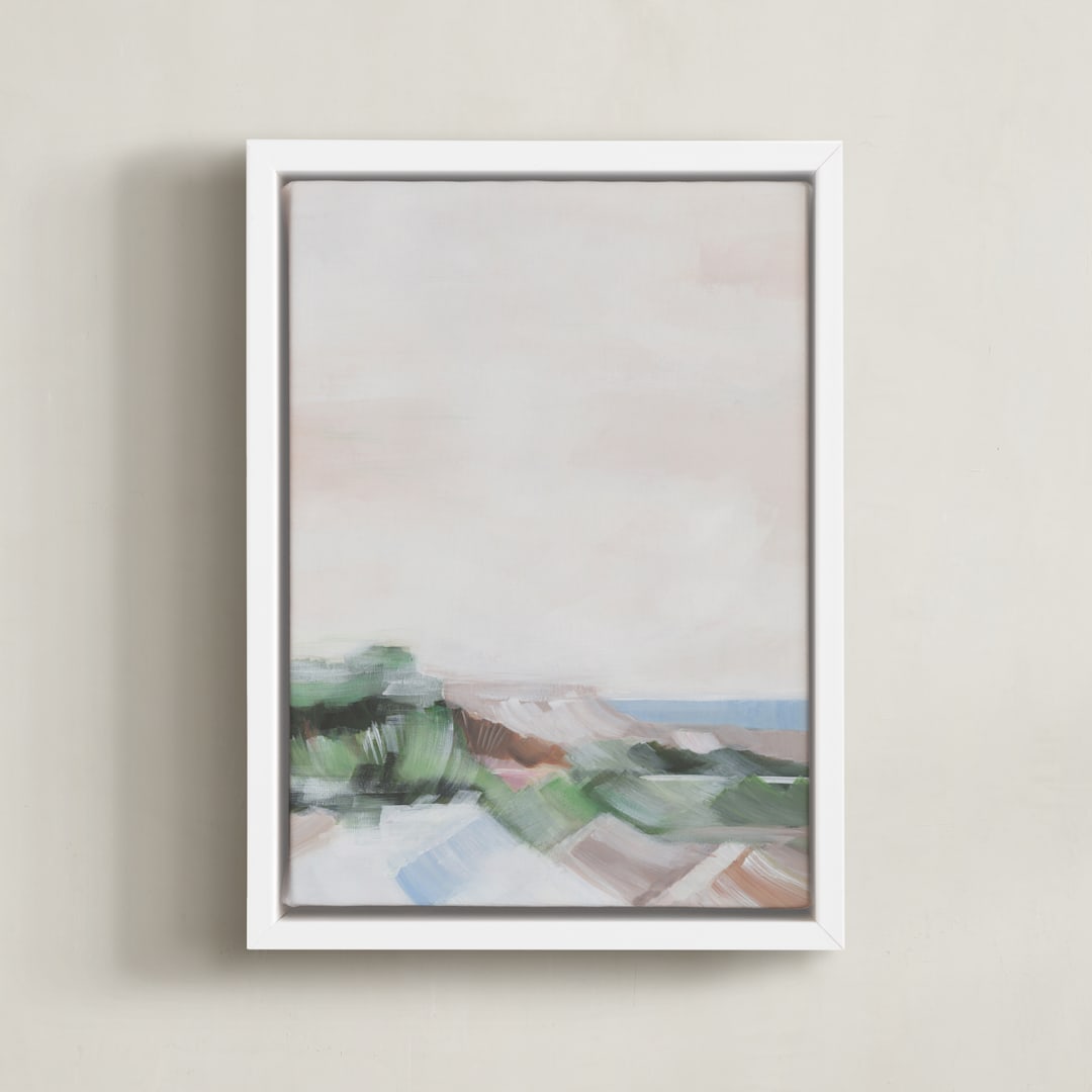 "Mystic Haven I" - Art Print in Mystic Green by AlisonJerry - Framed Canvas