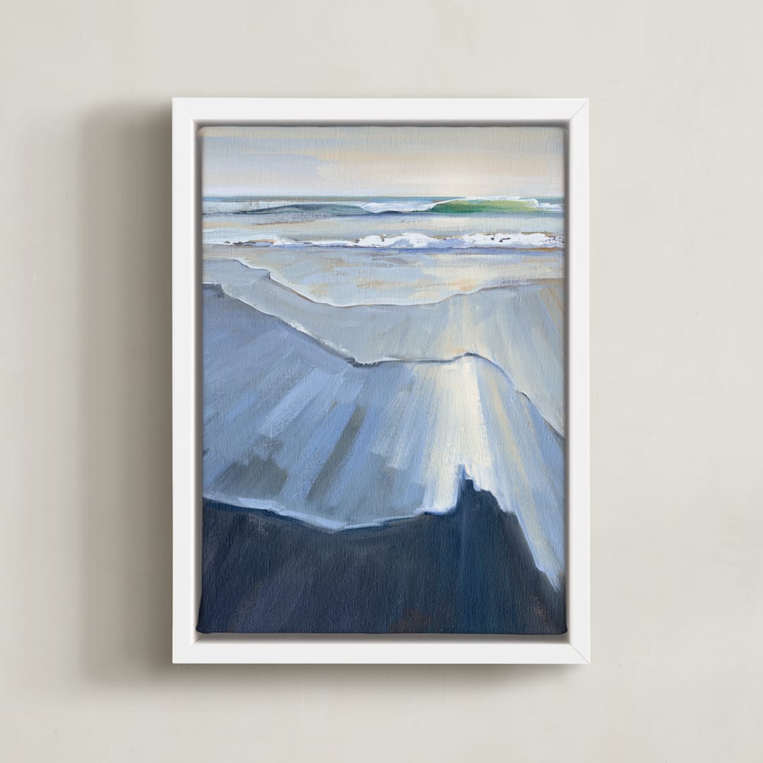 "Silver Plated Tide" - Art Print in Breezy by Khara Ledonne - Framed Canvas