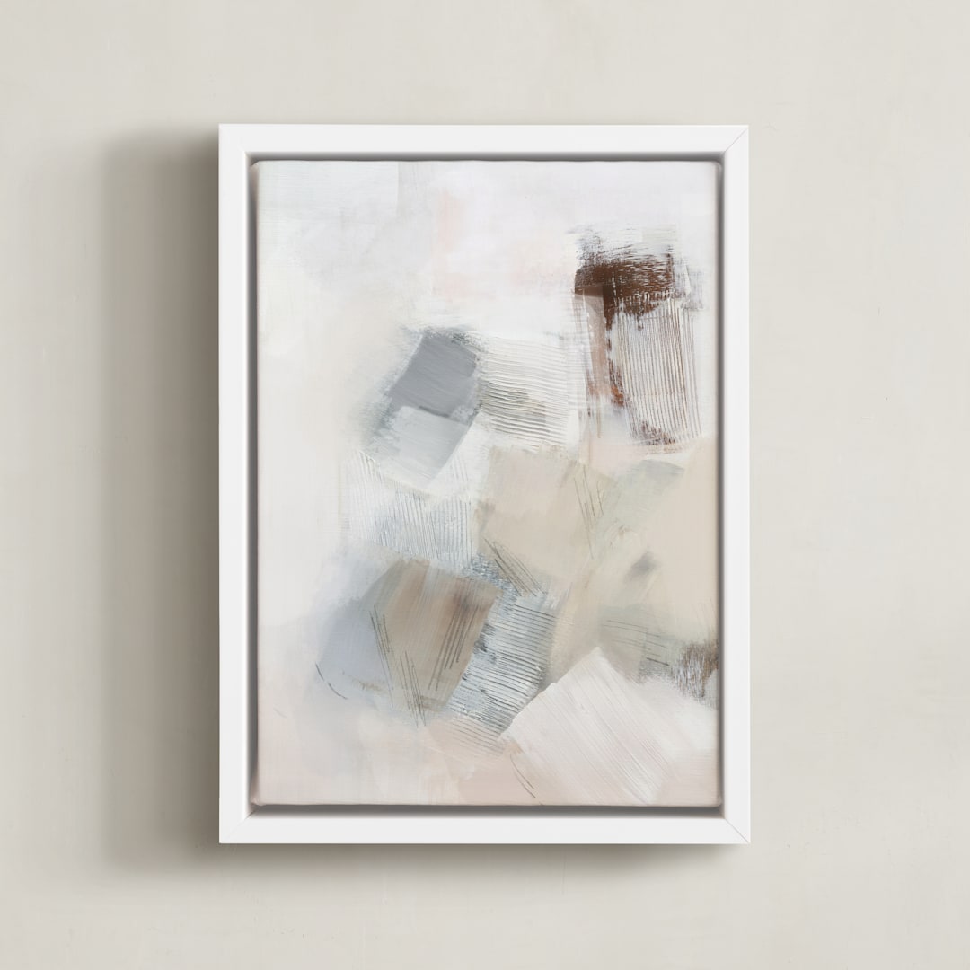 "sand of whispers" - Art Print in Sand by AlisonJerry - Framed Canvas