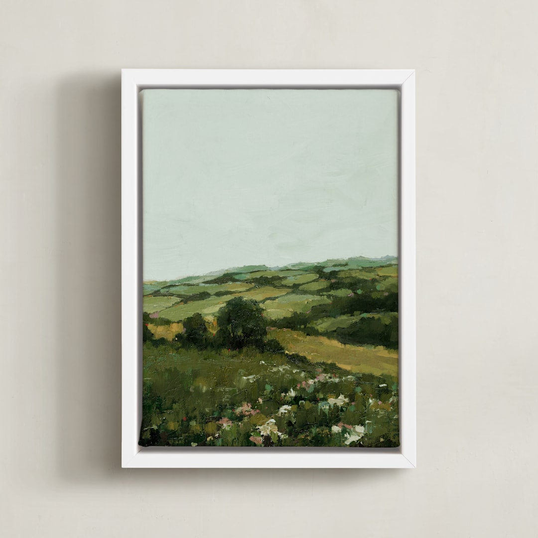 "Meadows" - Art Print in Fields by Wendy Keller - Framed Canvas