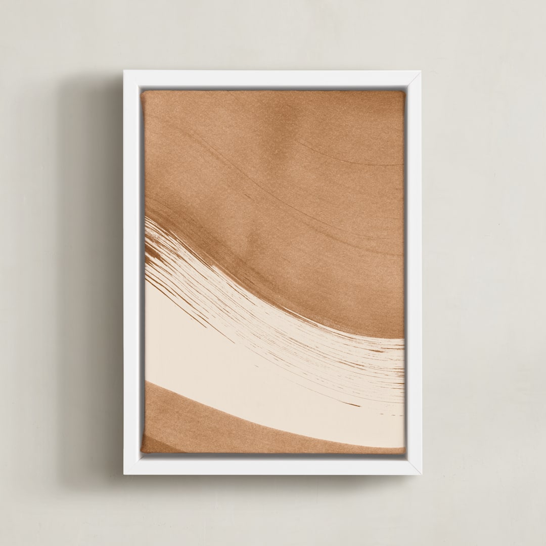 "Boundary No. 1" - Art Print in Caramel by Melissa Selmin - Framed Canvas