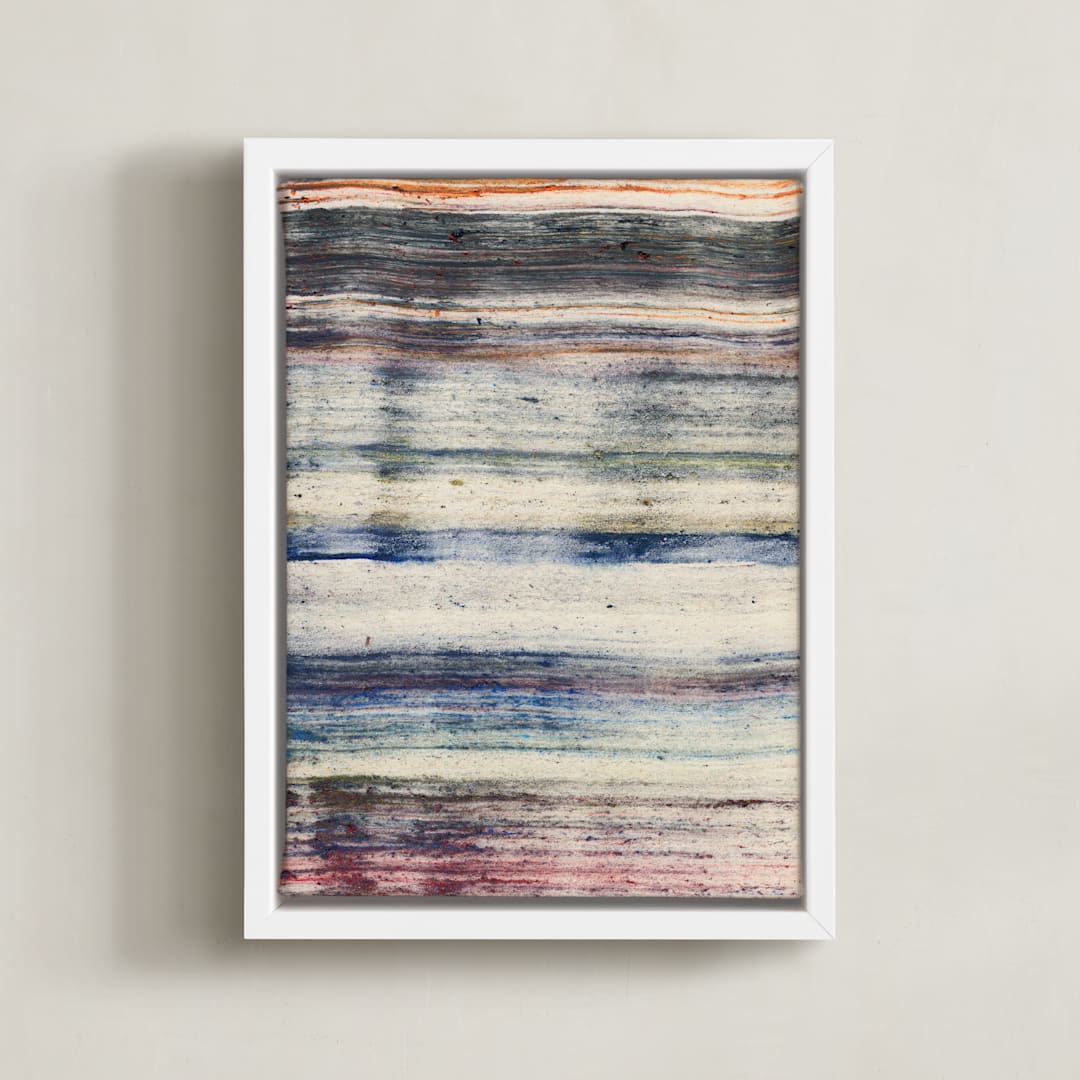 "Woven Colors I" - Art Print in Yarn by Sumak Studio - Framed Canvas