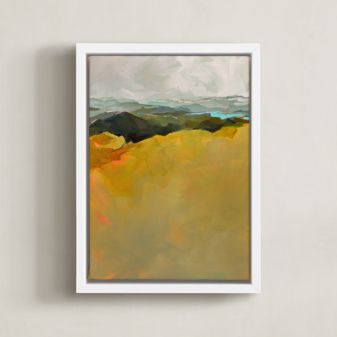 "The Bigger Picture" - Art Print in sienna by Jess Franks - Framed Canvas