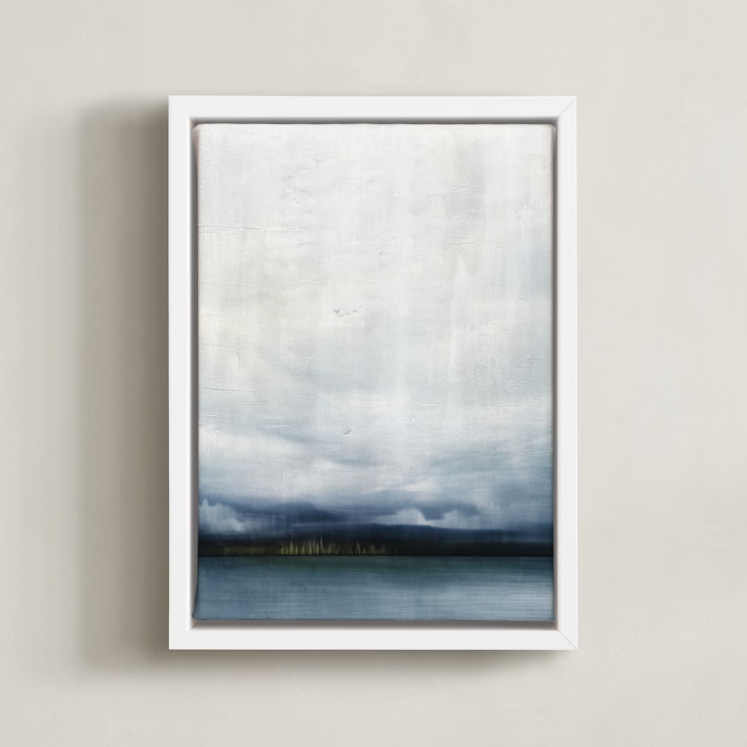 "Distant Light" - Art Print in misty morn by Brian Sostrom - Framed Canvas