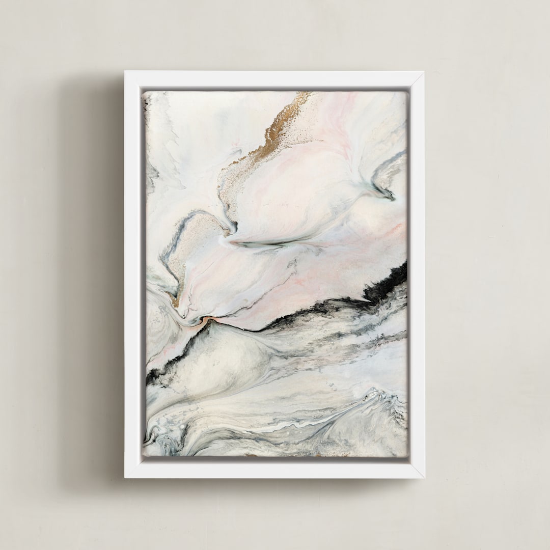 "Beneath the Layers" - Art Print in Pewter by Melanie Severin - Framed Canvas