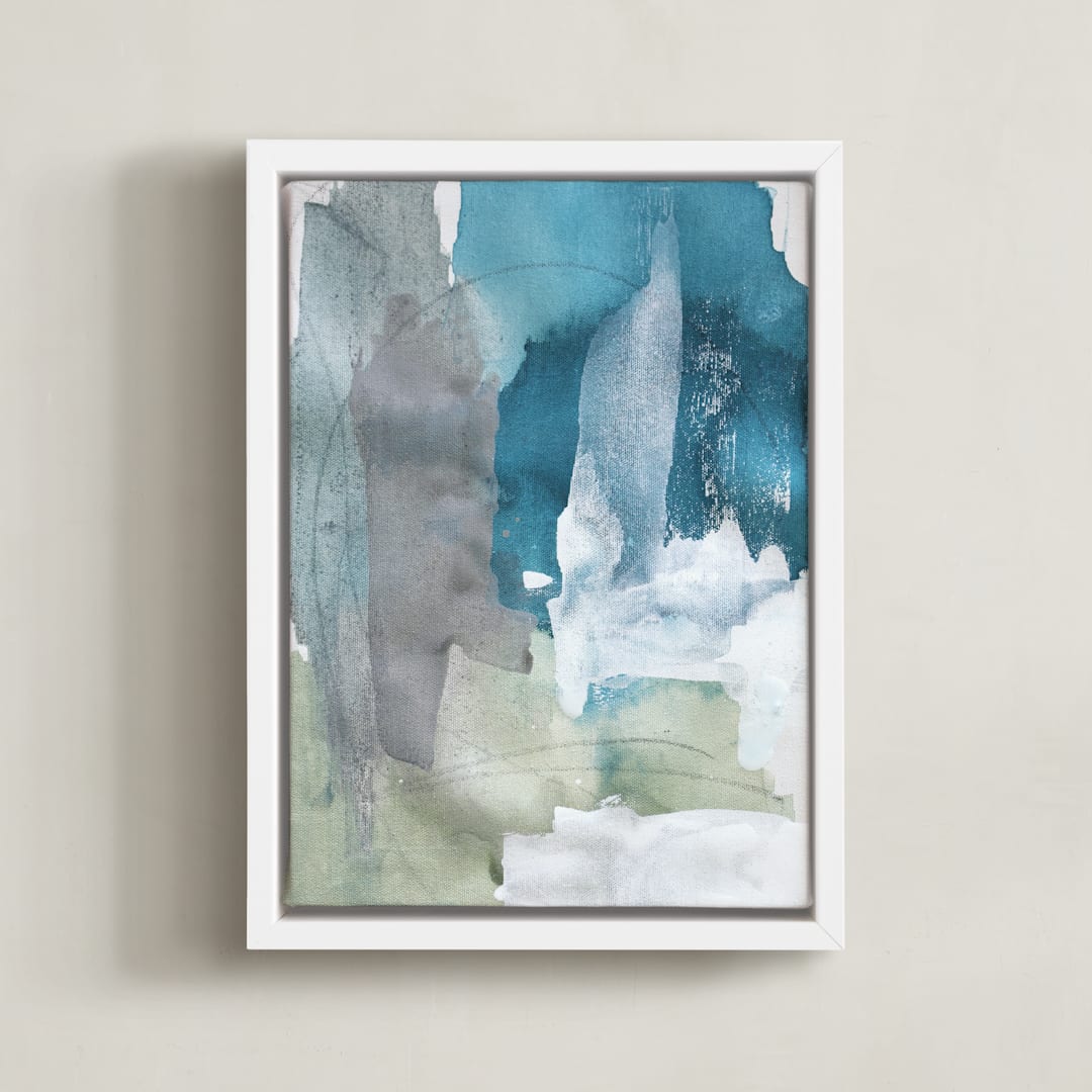 "Sea Glass No. 2" - Art Print in Sea by Julia Contacessi - Framed Canvas