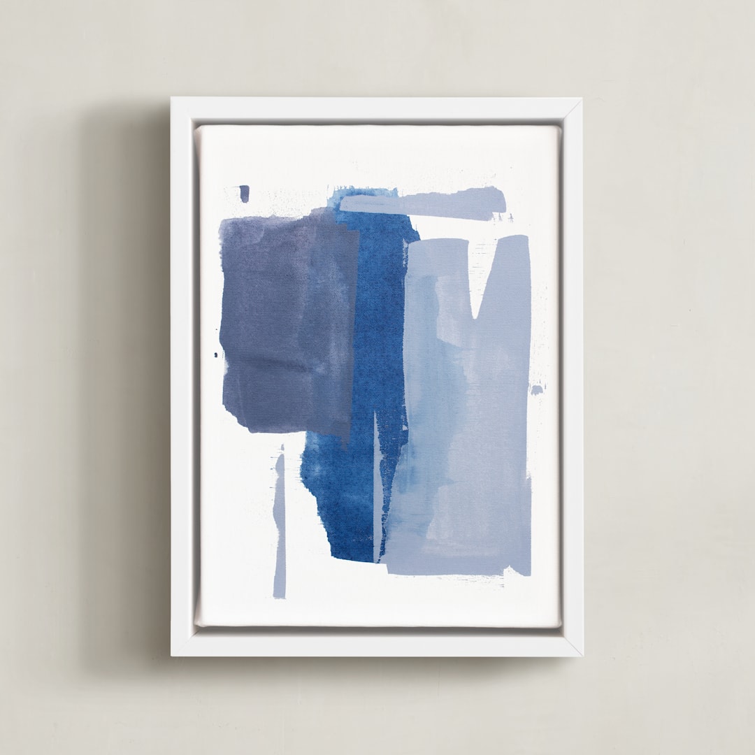 "Pressed No. 1" - Art Print in Soft Purple by Julia Contacessi - Framed Canvas