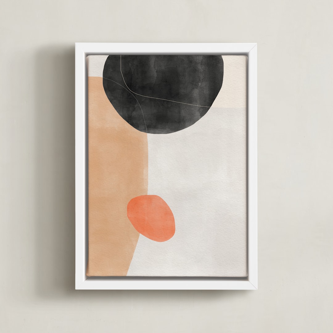 "Journey 04" - Art Print in Burnt Sienna by WeArt - Framed Canvas