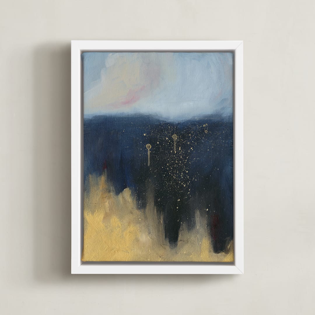 "Widow's Watch" - Art Print in Midnight by Holly Whitcomb - Framed Canvas