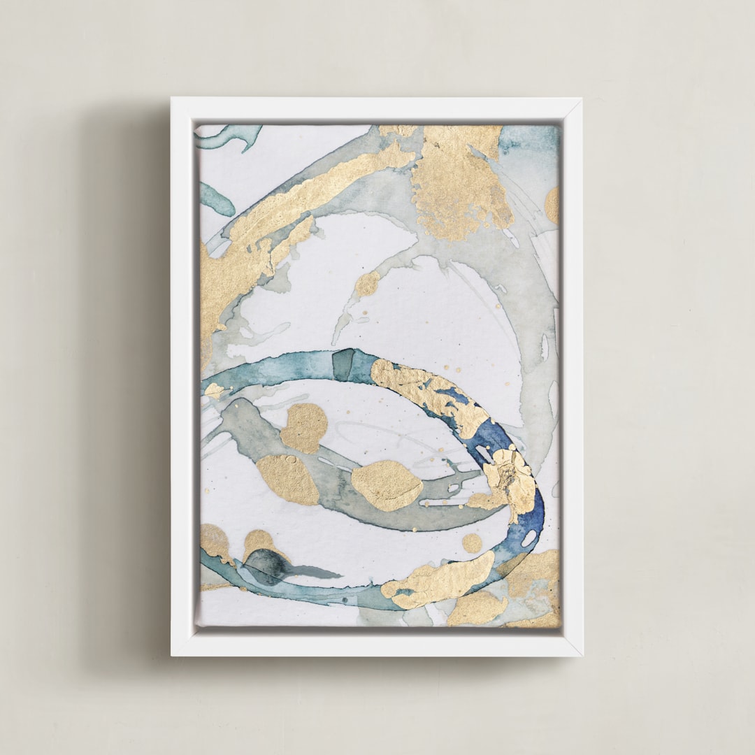 "Enchantment No. 1" - Art Print in Sea Salt by Julia Contacessi - Framed Canvas