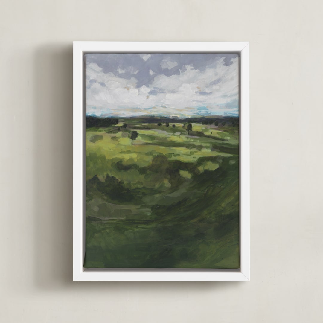 "Tomah" - Art Print in Green Hills by Lorent and Leif - Framed Canvas